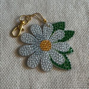 Double-sided Floral Crystal Key Holder/ Ornament/ Purse Bling